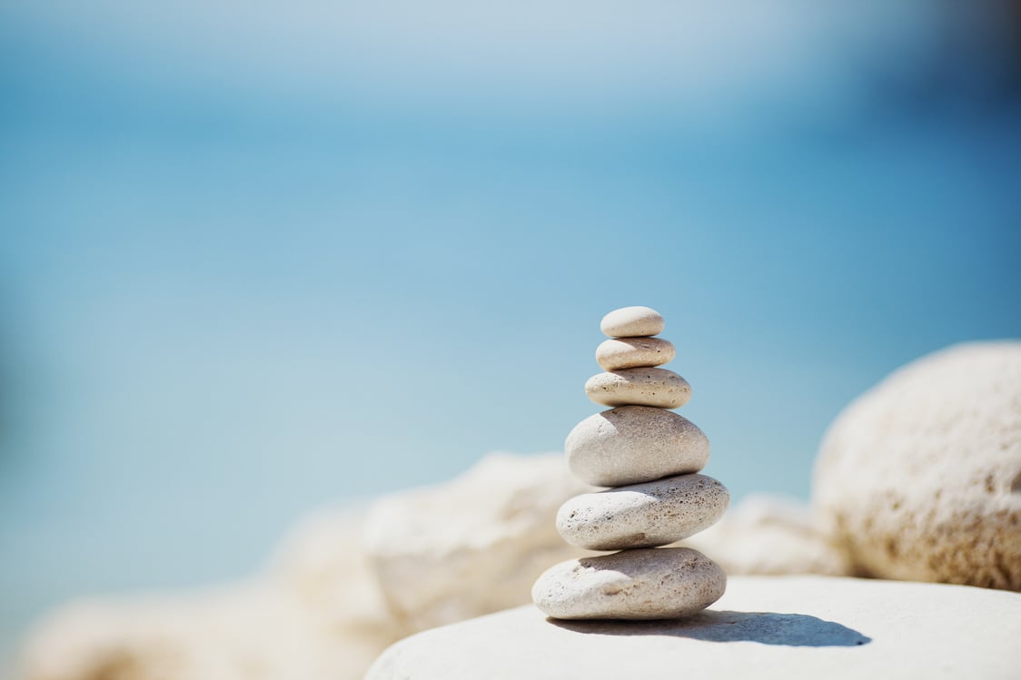 Meditative sea stones